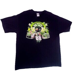 Y2K Mountain Dew Racing Dale Earhardt Jr Men's XL Vintage NASCAR T Shirt AMP